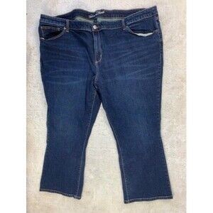 Universal Thread 26W Womens Jeans Kick Boot Crop Stretch Dark Wash High Rise